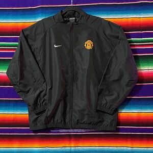 Early 00s Nike Manchester United soccer zip up training jacket